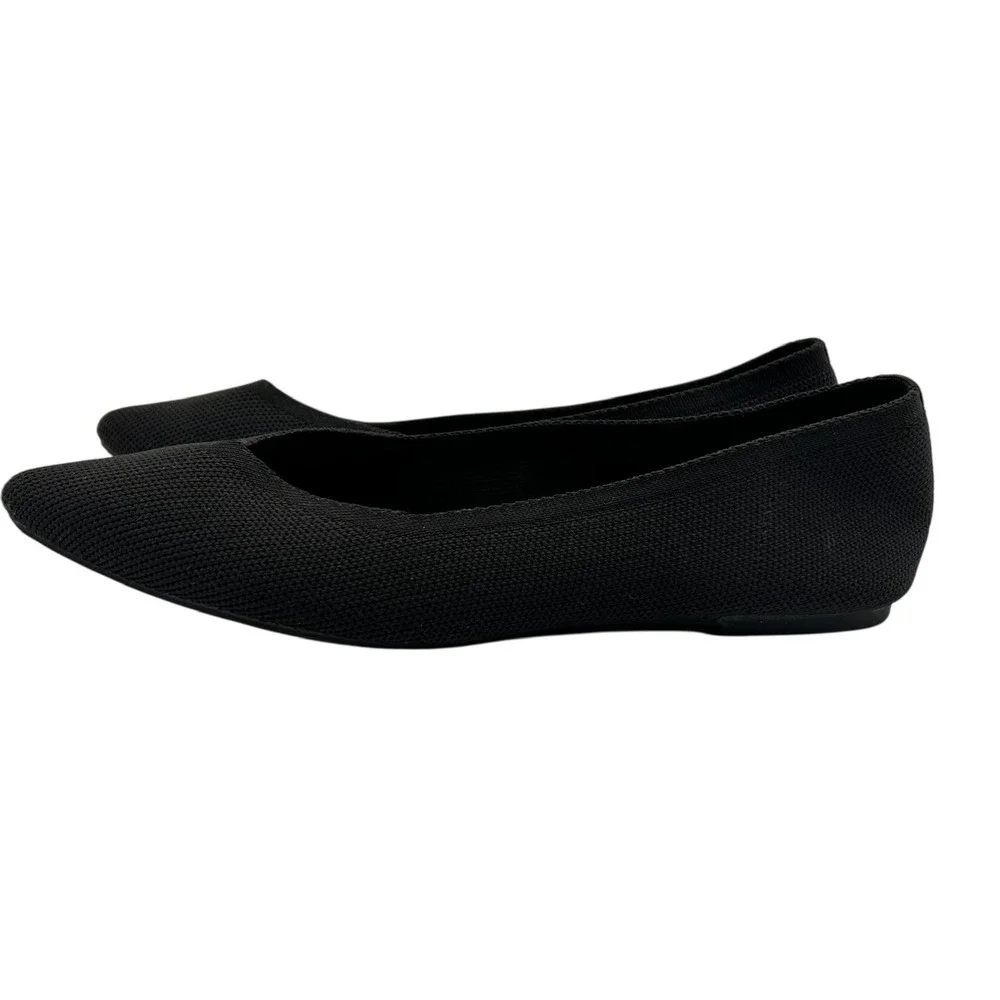 Old Navy Womens Pointy‎ Toe Knit Ballet Flats Blackjack Black Size 6